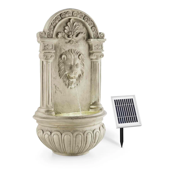 Löwenstein Acrylic Solar Wall Fountain with Light