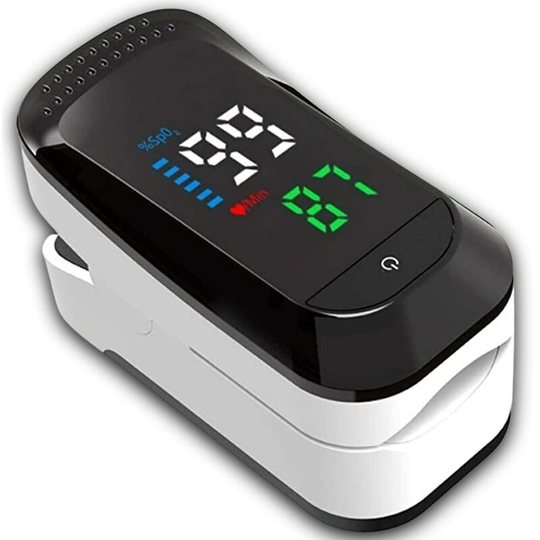 Fingertip Pulse Oximeter oled Display Sp02 Measurement SpO2 Heart Rate Monitoring (White)