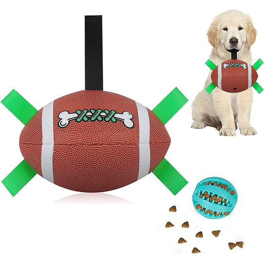 Dog Ball Toy Dog Toy Rugby Dog Toy Safe Rubber Dog Interactive Balls Soccer Ball For Small Medium Dogs Indoor Outdoor