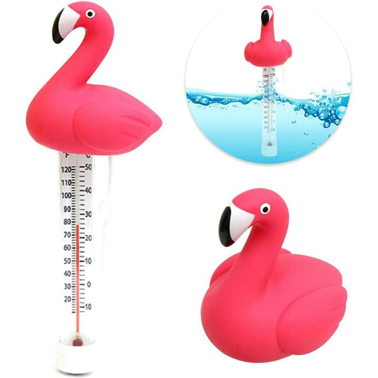 Benobby Kids - 2PCS Floating Pool Thermometer, Floating Water Thermometer, Swimming Pool Thermometer, Flamingo Water Thermometer for Hot Tubs Ponds