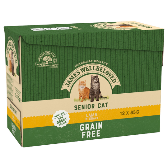 James Wellbeloved Senior Cat Pouches - Lamb - 12 x 85g