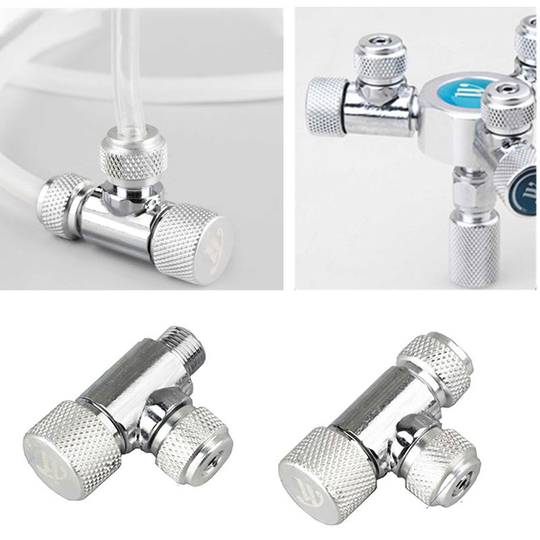 Fine Adjusting Valve for CO2 Regulator Fish Tank CO2 System Carbon Dioxide Fine-tuning Valve,Single head - Single head