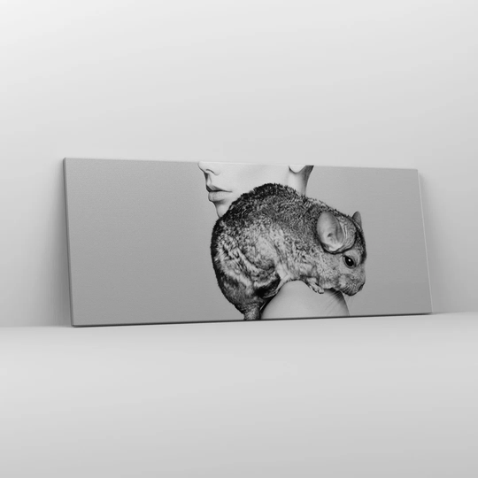 Chinchilla Woman Portrait - Wrapped Canvas Painting