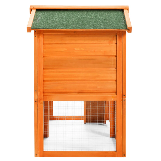 Rabbit Bunny Hutch Hutching / Running Guinea Pig House with Linoleum Roof 2 Tiered