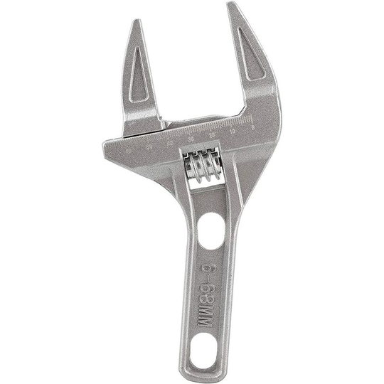 Adjustable Max 2.7 inch Snap Grip Handle Short Shank Wrench Large Opening Bathroom Wrench Universal Repair Tools for Bathroom/Sink/Tube Nut