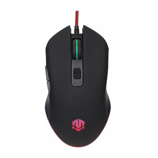 Usb Wired Gaming Mouse - 1200 to 3200 dpi Optical Sensor, 7-Color led Backlight, 6 Buttons - Comfortable and Lightweight Gaming Mouse (Black)