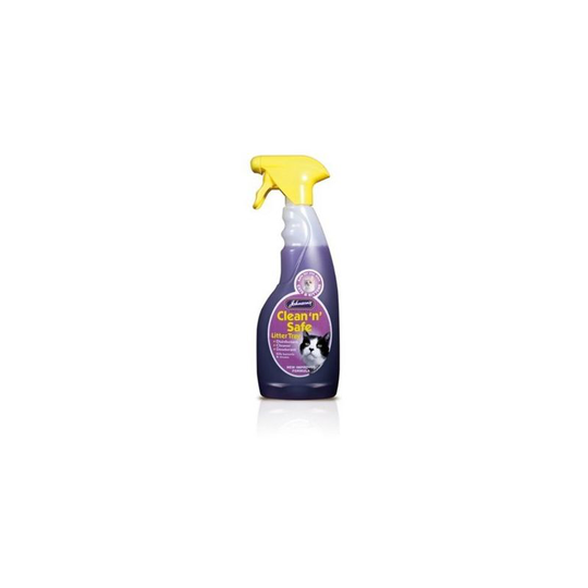 Clean n Safe Cat Litter Tray Spray Liquid (500ml) (May Vary) - May Vary - Johnsons