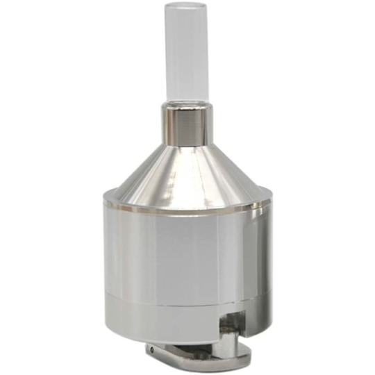Bestomz Powder Grinder Metal Hand Spice Grinder with Glass Bottle