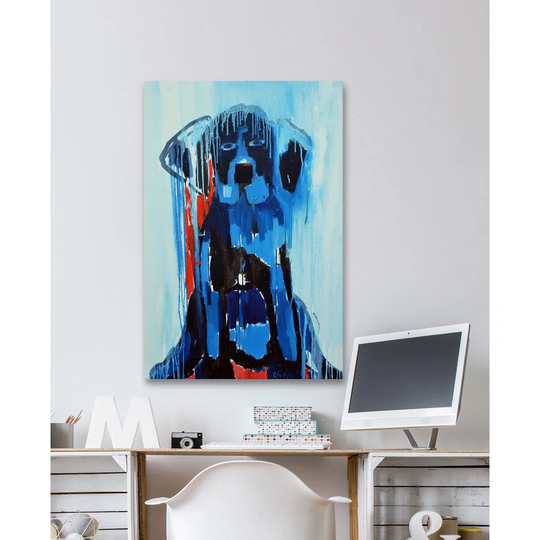 'Soaked Puppy' by Michelle Rivera - Wrapped Canvas Painting Print