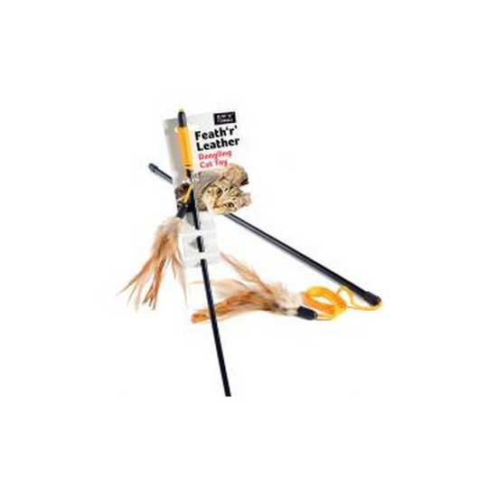 Ruff 'n' Tumble Feath 'r' Leather Cat Toy (One Size) (May Vary) - May Vary - Sharples