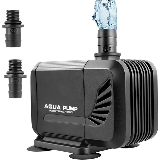 Submersible Water Pump, 15W 1500L/H Mini Aquarium Pump, Fountain Pump for Pond, Fountain, Fish Tank with 2 13/16mm Nozzles, 1.6m Delivery Height,