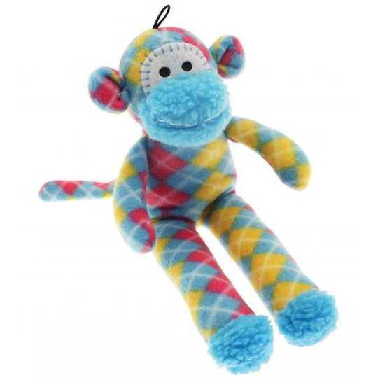 Happy Pet Products - Happy Pet Sock Monkey Dog Toy (31 x 13 x 6cm) (Multicoloured) - Multicoloured