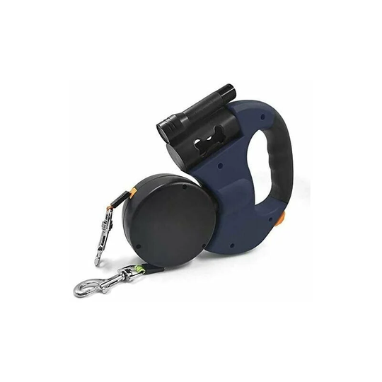 Briday - Double Retractable Dog Leash with Two 3 Meter Cords, 360° Tangle Free Double Leash for Walking Two Dogs up to 50 lbs Gray