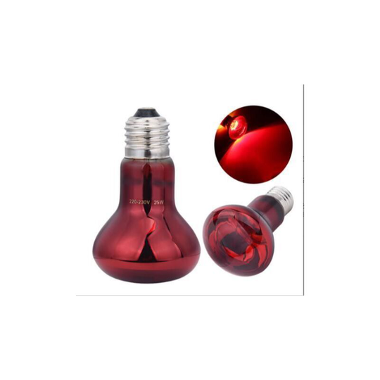 Reptile Heating Lamp Kit - Heating Bulb for Turtle Lizard Chick Snake Hamster 25W Pack of 2 Red