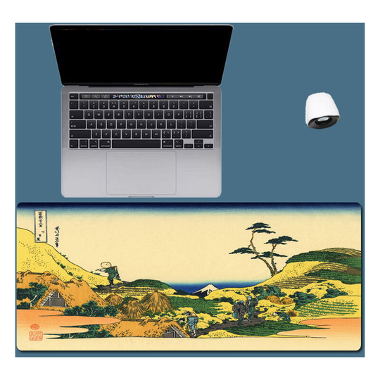 Gaming mouse pad, non-slip rubber base soft fabric mouse pad, Japanese style mouse pad with 27 scenes of Ukiyo-e (Japanese style 21, 300*800*3) - Muff