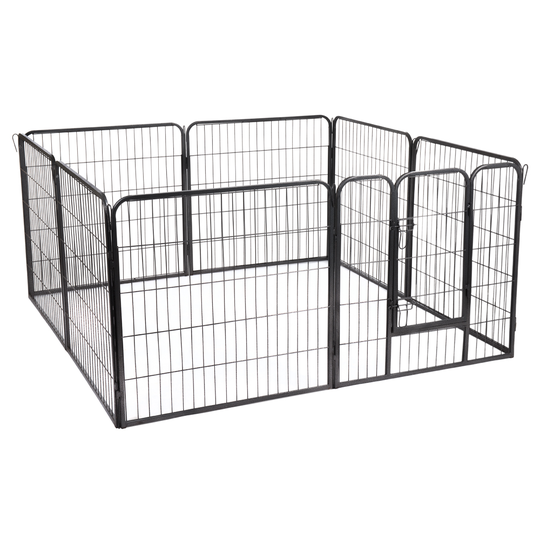 Metal Run for Small Pet & Puppies - 8 Sided - 8 Elements, each 80 x 80 cm (L x H)
