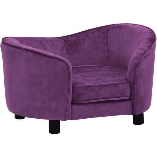 Dog Sofa Burgundy 69x49x40 cm Plush Vidaxl Purple