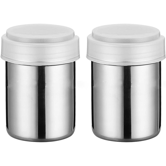 Monly - Shaker Sifter Stainless Steel Spice Shaker Dispenser Powder Shaker Sifter Stainless Steel Mesh Flour Sifter Stainless Steel Shakers for