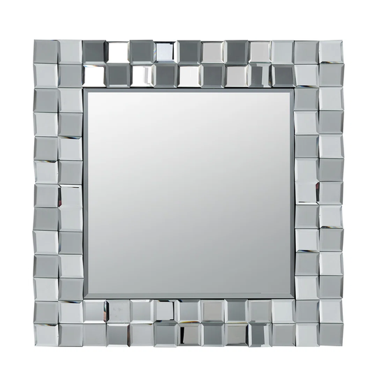 Kitts Metal Framed Wall Mounted Accent Mirror in Clear