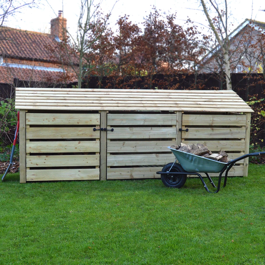 11 Ft. x 3 Ft. Wood Log Store