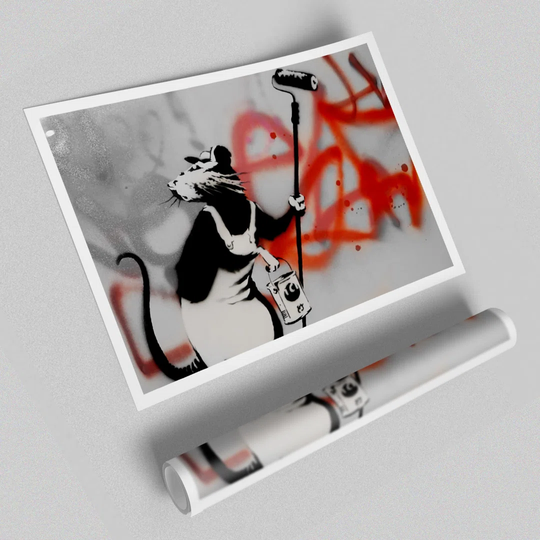 Graffiti Rat Removal - Graphic Art Print on Paper