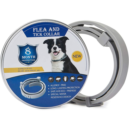 Perle Rare - Anti-flea and anti-tick collar for dogs and cats Adjustable 62 cm collar and natural preventative formula Anti-parasitic collar for dogs
