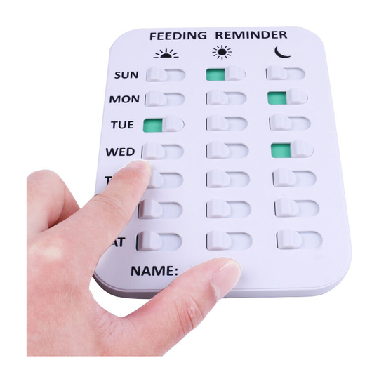 Feeding Reminders 3 Daily Pet Feeding Charts Magnetic Tracker