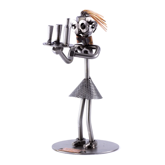 Waitress with Champagne Tray Screw Man Pettis