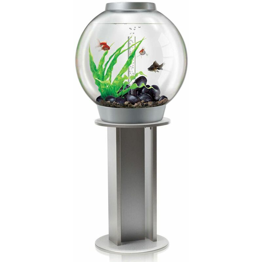 Biorb - Classic 60L Aquarium in Silver with mcr led Lighting and Silver Stand