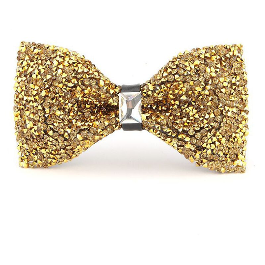 Glitter bow tie, gold, size approx. 12 cm, elastic, narrow model, shiny, disguise, carnival, Halloween, theme party