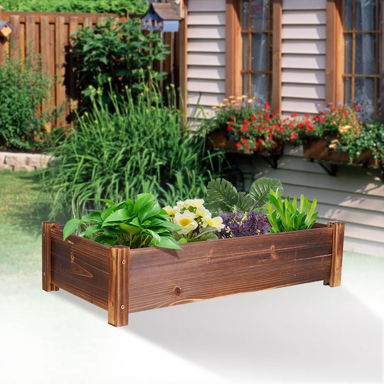 Filion 65cm x 33cm Wood Raised Flower Bed