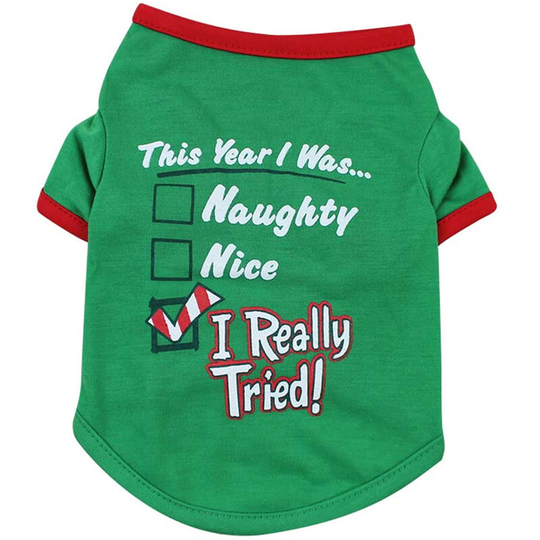 Dog T-Shirt Dog Christmas T-Shirt Pet T-Shirt Dogs Christmas T-Shirt Summer Dog T-Shirt Dog T-Shirt For Christmas Day Pet Dogs Clothing, TPJA024-M