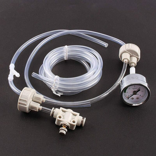 Bearsu - CO2 Plant Aquarium Generator System Kit Hose Valve Gauge Bottle Cap with Airflow Adjustment Water Plant Fish Tank Aquarium CO2 Pressure