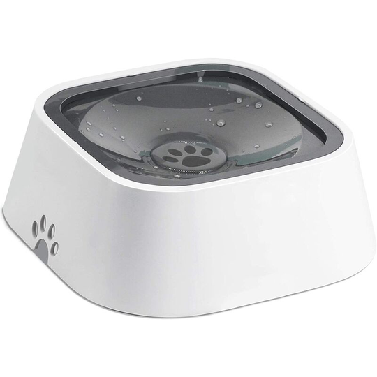 Sun Flowergb - Dog Water Bowl, No Spill Dog Bowl, Slow Feeding Dog Bowl, Car Dog Water Bowl for Dog/Cat/Pet (Gray 1 Piece)
