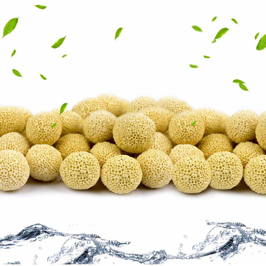 Bearsu - Ceramic Bio Filtration Rings for All Types of Aquariums and Ponds Stabilize Water pH (1000g Bacteria Ball)