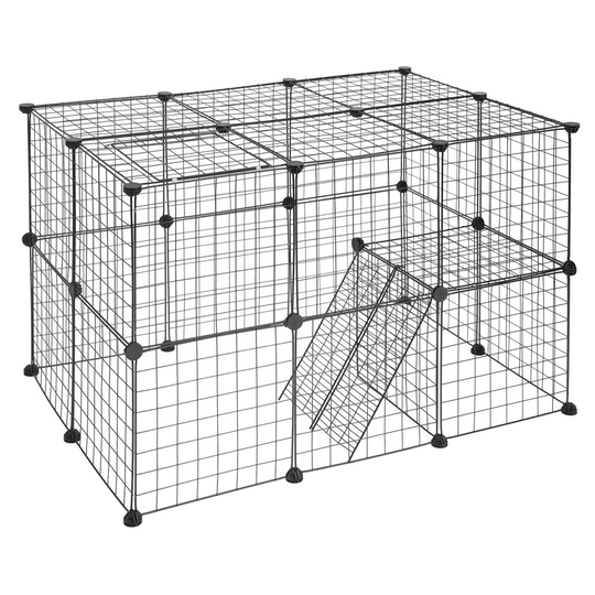 DIY Foldable Pet Playpen Iron Fence Puppy Kennel for Kitten Rabbit Dog Exercise Training Cage