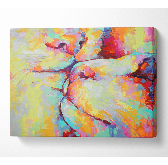 Kitten Kiss - Wrapped Canvas Graphic Art