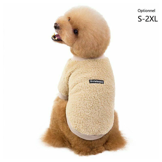 Dog Clothes Teddy Dog Fleece Warm Fleece Clothes Pet Clothes, Apricot xl