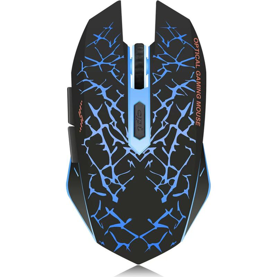 K6 Wireless Gaming Mouse, Silent led Rechargeable Wireless Optical Mouse with usb Receiver, 3 Adjustable dpi and 6 Buttons, for