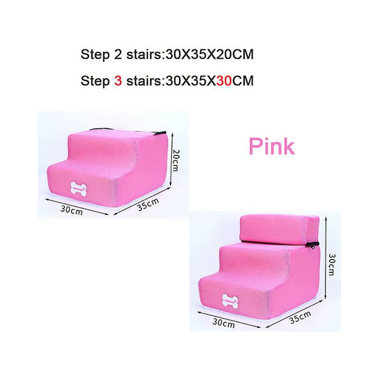 Woosien - Dog stairs anti-slip removable pet 3 steps stairs for small dog cat dog house pet ramp ladder dog bed stairs pet supplies 2 step 30x35x20cm