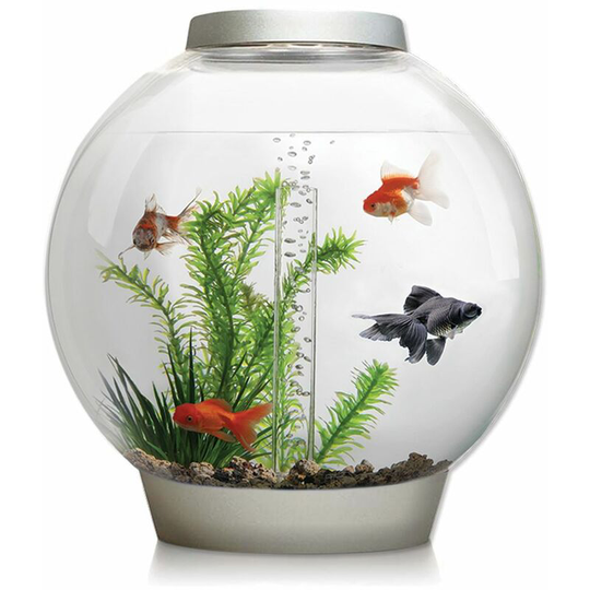 Biorb - Classic 30L Aquarium in Silver with mcr led Lighting and Heater Pack