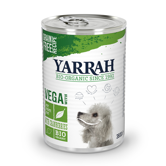 Yarrah Organic Vega Dog Chunks with Organic Cranberries - 6 x 380g