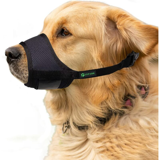 Soft Breathable Mesh Dog Muzzle, Anti-Bite Bark Adjustable Buckle For Large, Medium And Small Dogs Pet Trainer Pet Trainer(S, Black)