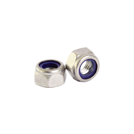 (M4 - Pack of 10) NYLOC NUT STAINLESS STEEL A2 DIN 985