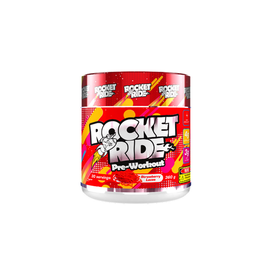 Rocket Ride Pre Workout blue raspberry flavour