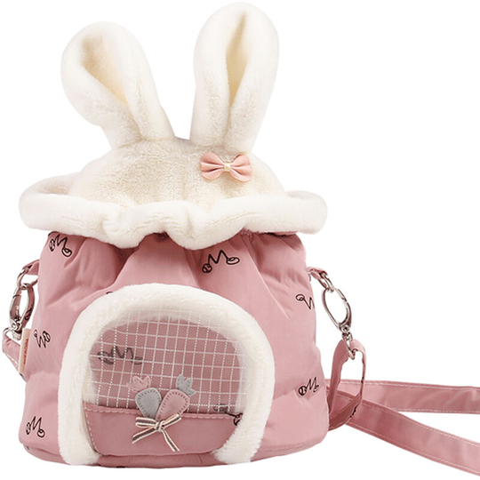 Hamster Carrier Bag Small Animal Carrier Bag Portable Travel Bag for Hamster Rabbit Squirrel Guinea Pigs Mice,model:Pink - model:Pink