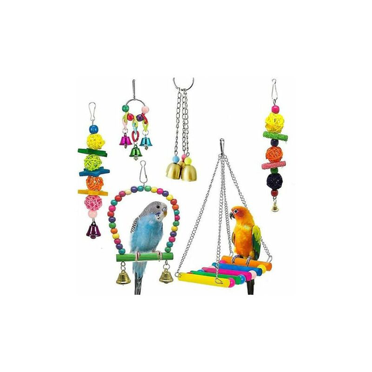 Echoo - Pet Parrot Toys, Bird Toys Combo Lot de 6 ensembles