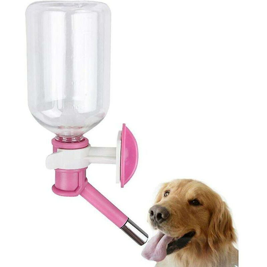 500ml Hanging Pet Automatic Water Dispenser (Pink)
