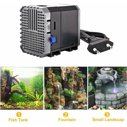 Aquarium Power Pump 600L/H 8 Watt Pond Pump Submersible Pump Fountain Water Pump Filter Pump CHJ-600