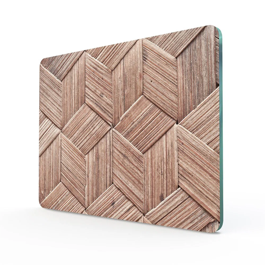East Urban Home Ahmed Beige Geometric Glass Cutting Board